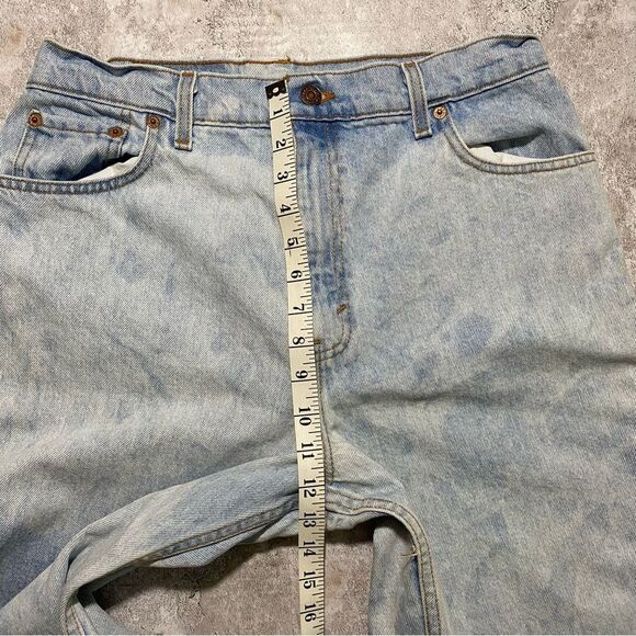 Vintage Levis 551 Thrashed Bleached Baggy Taper Mom Jean 32" Y2K - Picture 4 of 8